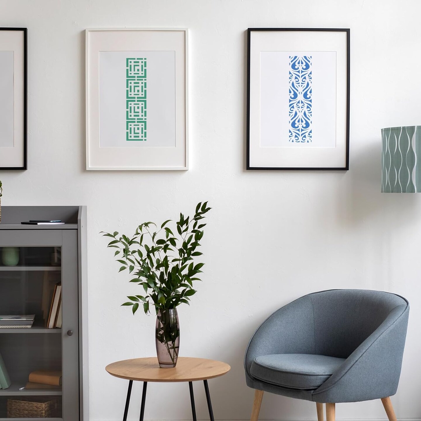 12 Pieces Border Leaf Stencil