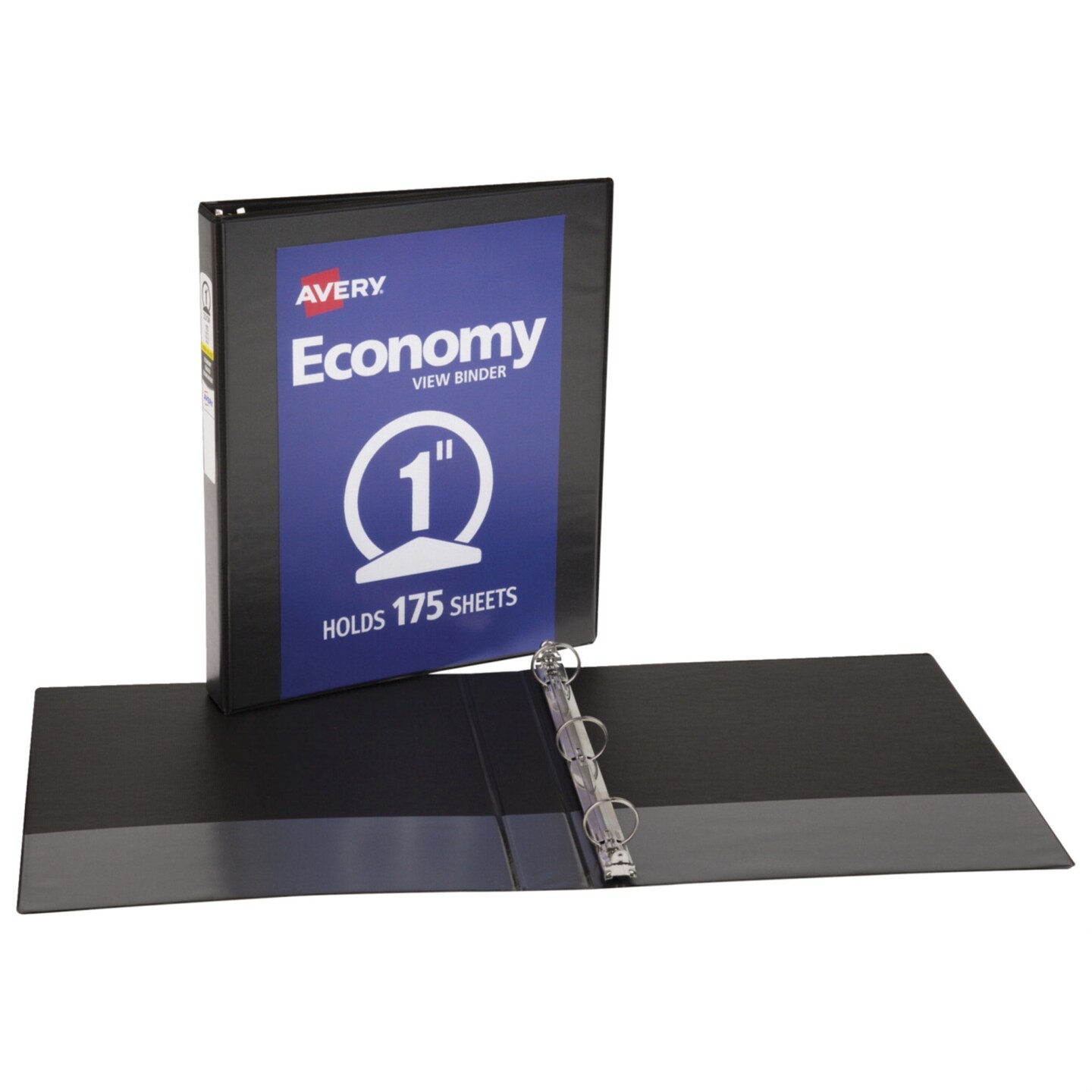 Avery Economy Ring Binder, 1 Inch Capacity, 8-1/2 x 11 Inches, Black