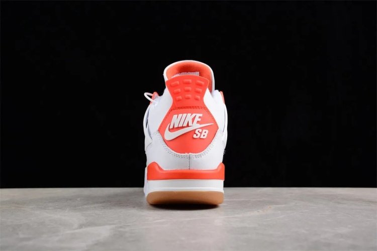 Nike Air Jordan 4 Retro SB White Orange Unisex Sneaker