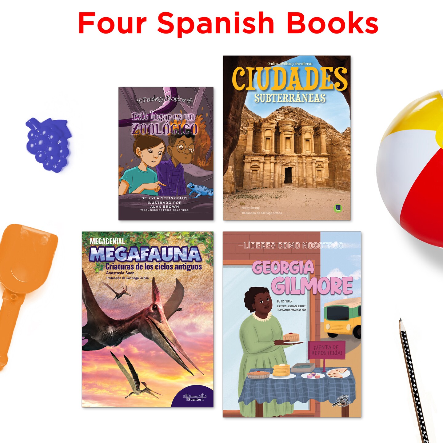 Summer Bridge Activities Grades 3-4 Spanish Summer Learning Backpack, Spanish Language 3rd Grade to 4th Grade Workbook All Subjects, Flash Cards, and Nonfiction & Fiction Children's Books