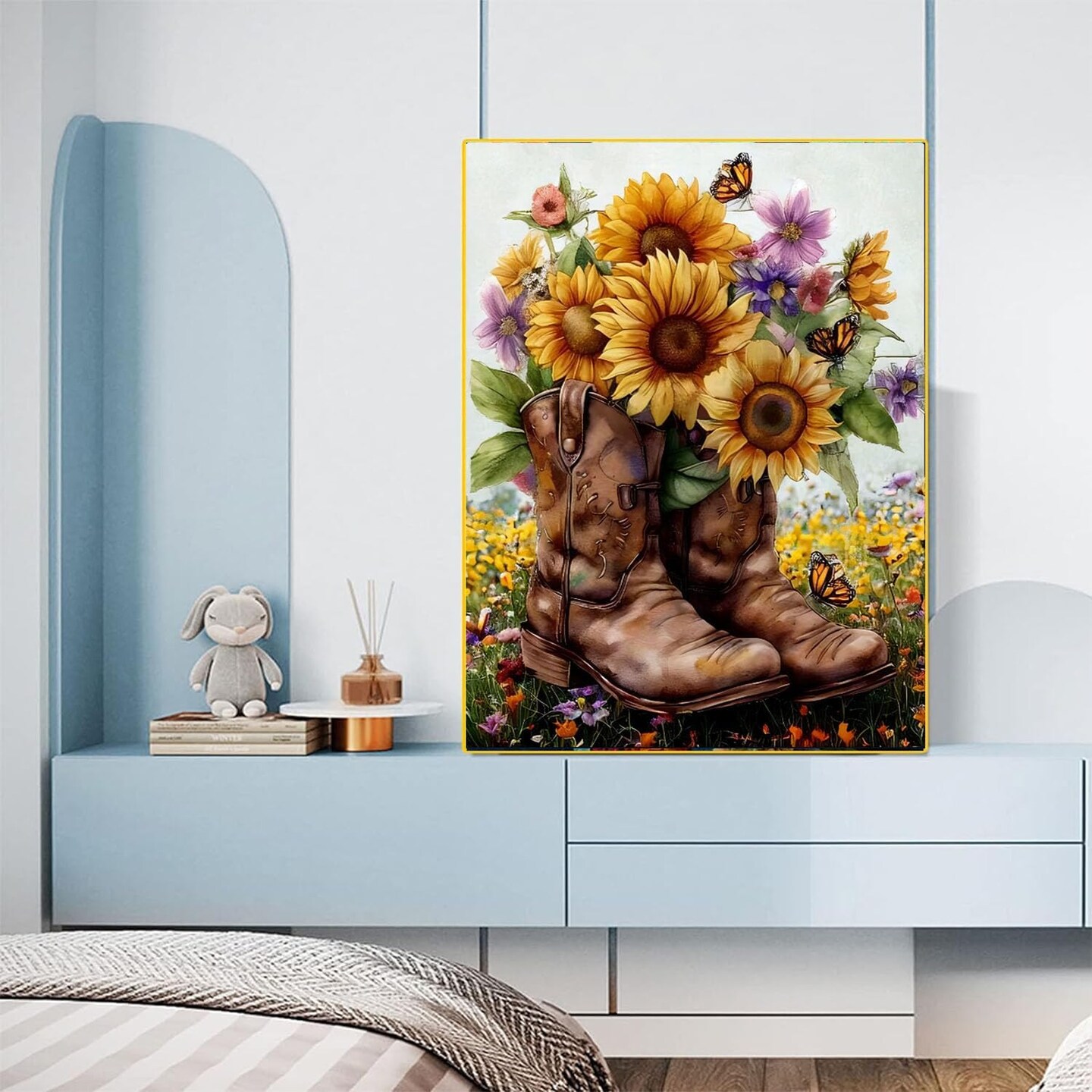 Diamond Painting Kits for Adults- 5D Sunflower Flowers Diamond Art Kits for Adult