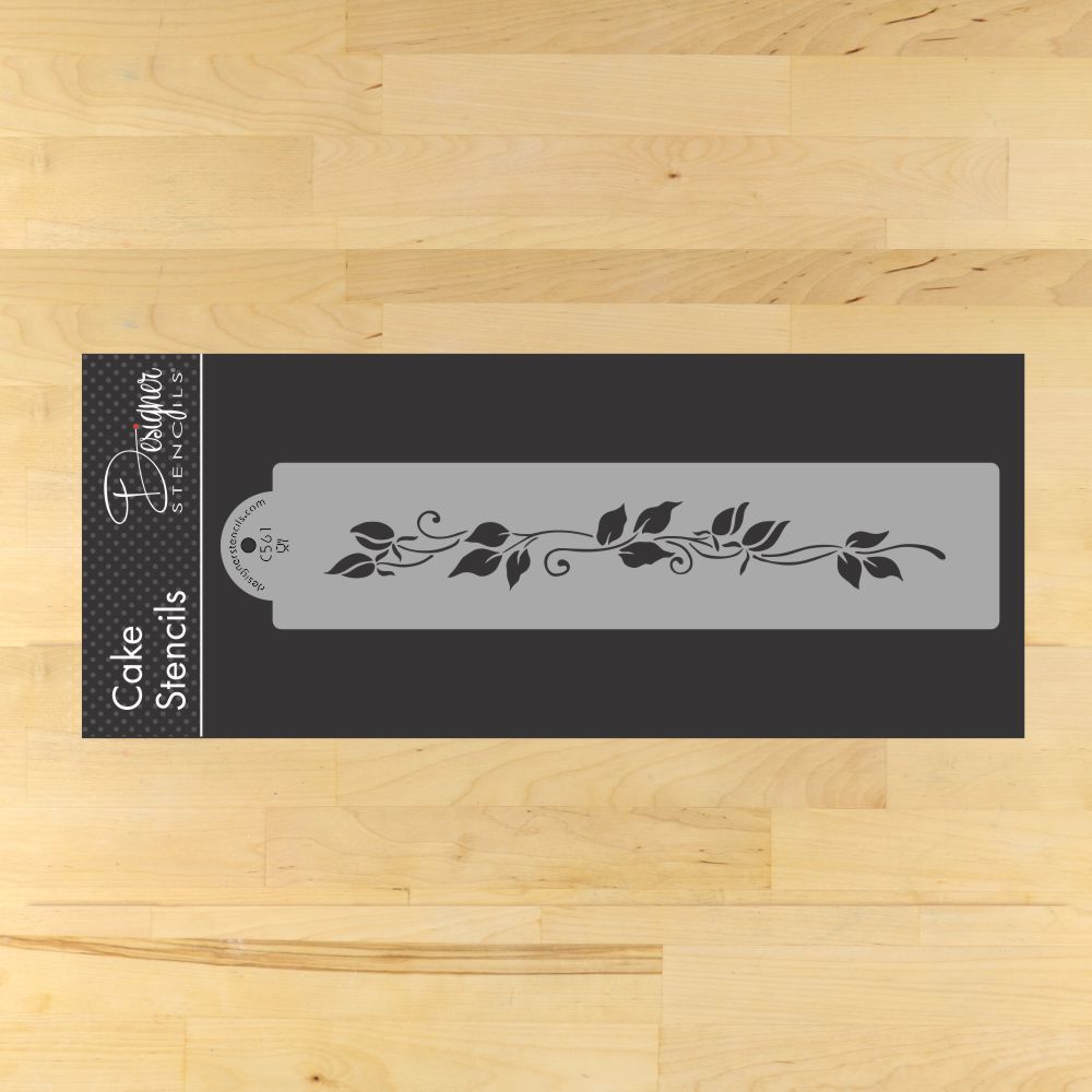 Rose Cake Stencil Tier #1 | C561 by Designer Stencils | Cake Decorating Tools | Baking Stencils for Royal Icing, Airbrush, Dusting Powder | Reusable Plastic Food Grade Stencil for Cakes | Easy to Use & Clean Cake Stencil