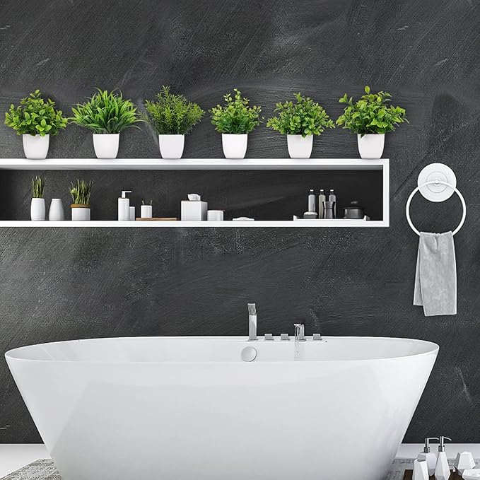 Succulents Plants Artificial 4 Pack, Mini Fake Succulents in Pots, Assorted Small Faux Succulent Decorative for Living Room Home Office Decor