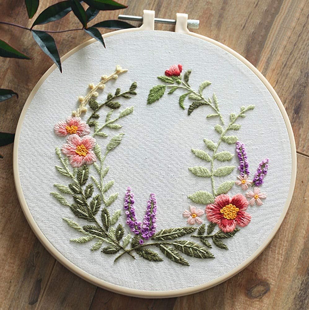 Wreath Lavender Plants Full Range of Embroidery Starter Kits (Lavender)