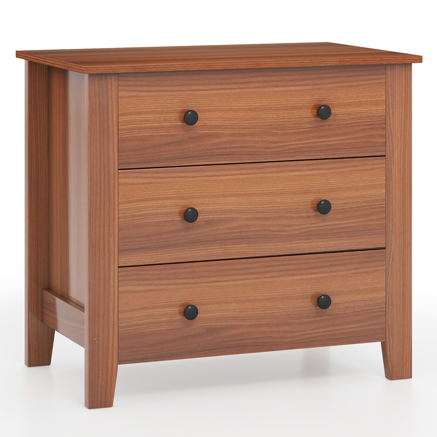 3 Drawer Dresser Chest Bedside Table with Metal Handles Suitable for Any Room
