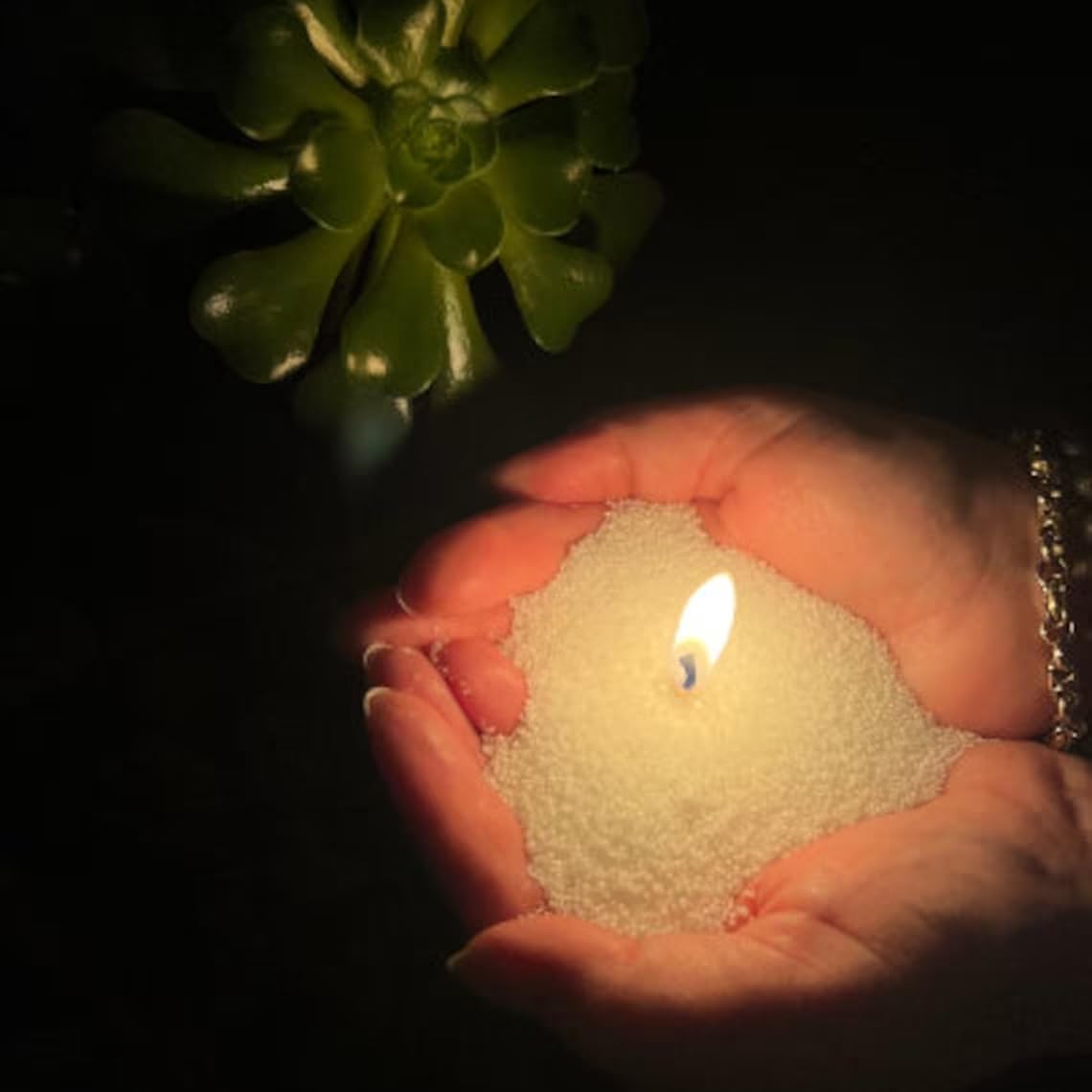 Customized Powder Candle Making Kit, Sandalwood Jasmine Scented 26Oz / 750g Refillable Beaded Wax Sand All Natural DIY Pearled Candle with 50ML Essential Oil 30PCS Wicks 2PCS Centering Devices