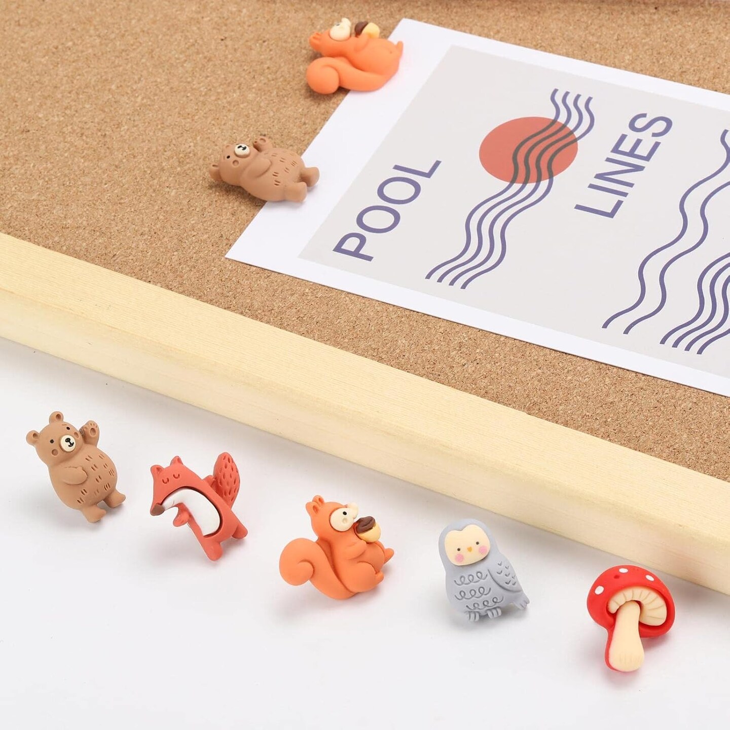 Push Pins 30Pcs Cute Push Pins Animal Push Pins for Cork Board(Multiple Animals)
