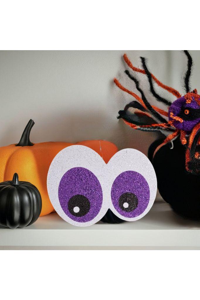 14&#x22; Glitter Eyeballs Ornament Hanger: Purple