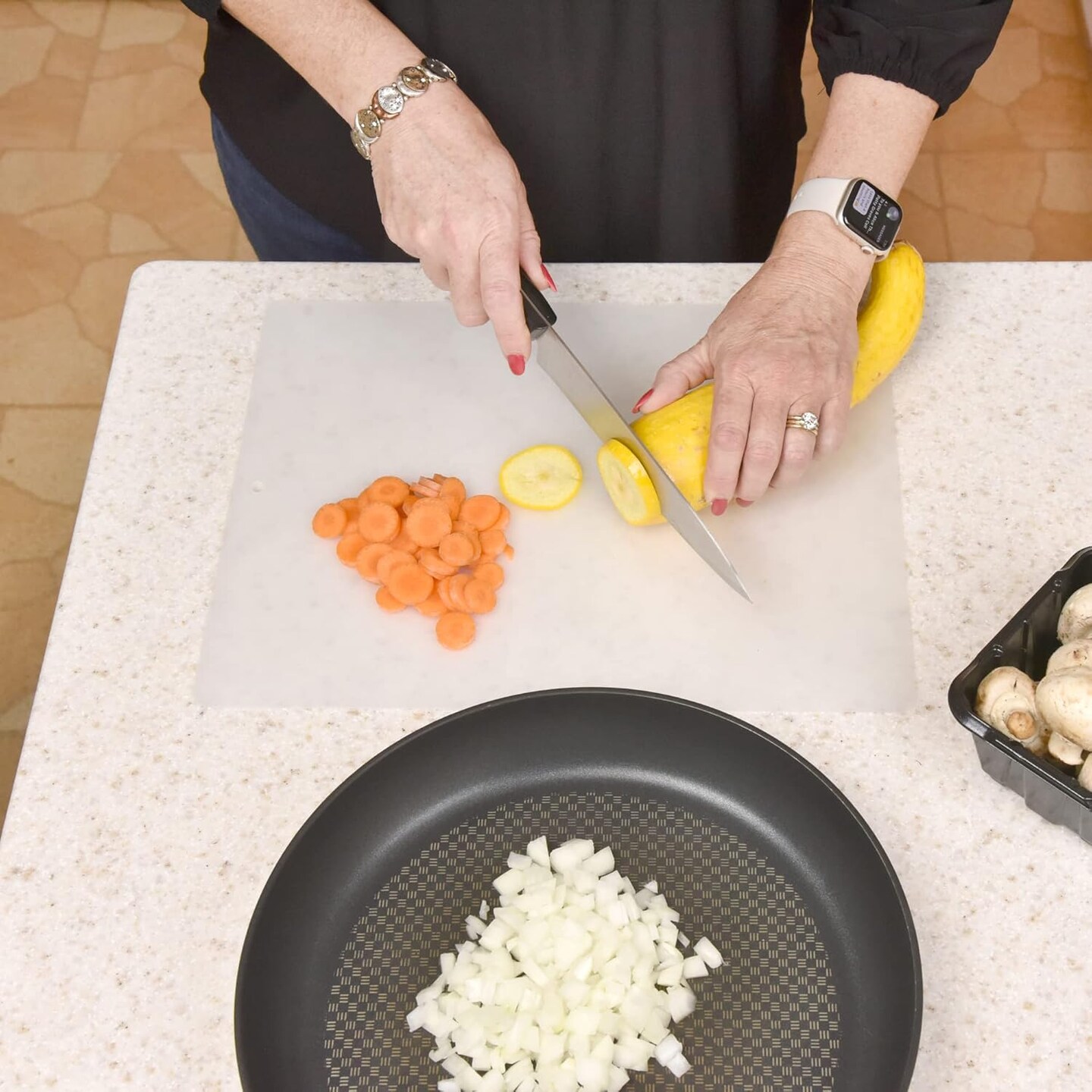 Kitchen Cutting Board | Flexible Chopping Mats | Food Safety | Hanging Hole for Easy Drying