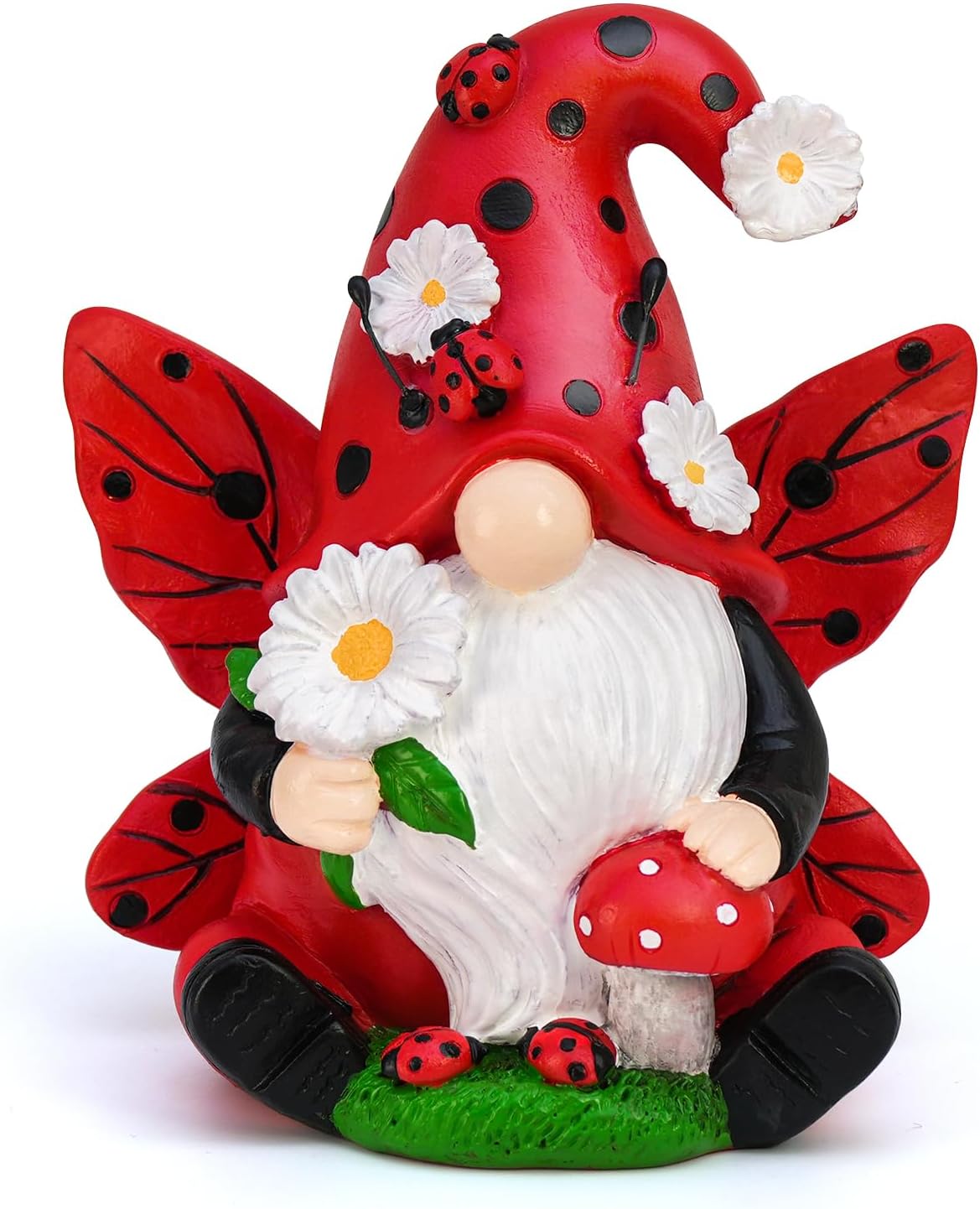 Ladybug Gnomes Decorations Resin Ladybug Figurines Decor Spring Kitchen Decor