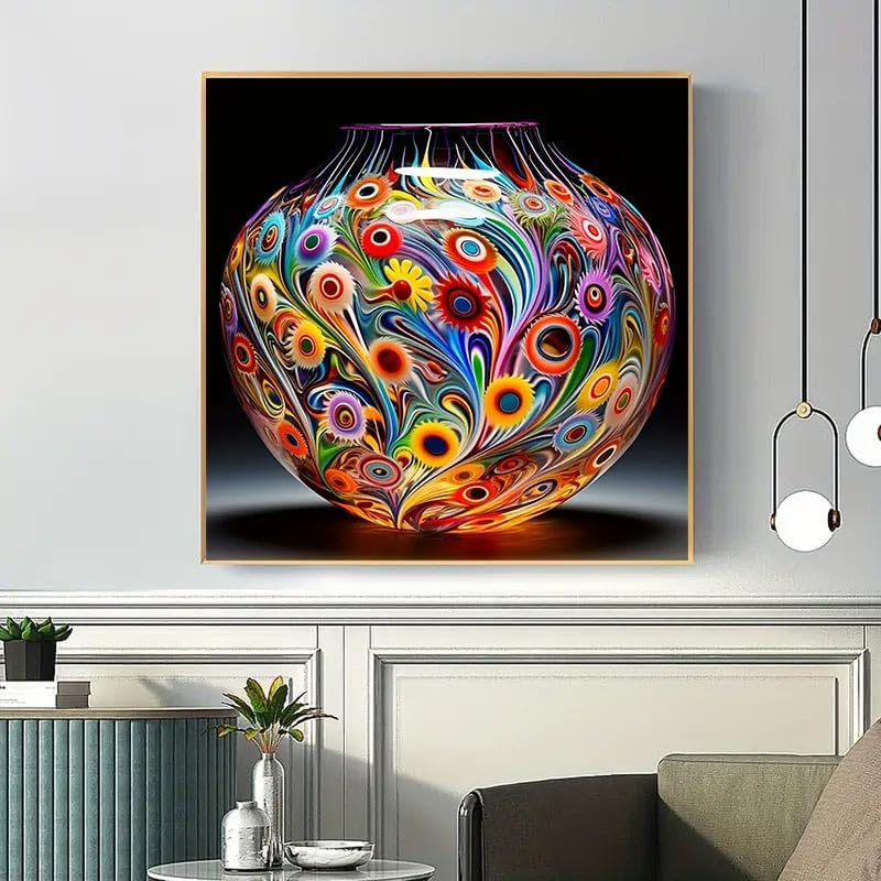 Diamond Art Paintings Kits for Adults,5D Vase Sunflower Flowers Diamond Art Kits for Adult,DIY Full Drill Diamond Gem Art with Painting Kits for Home Wall Decor 12 x 12 Inch