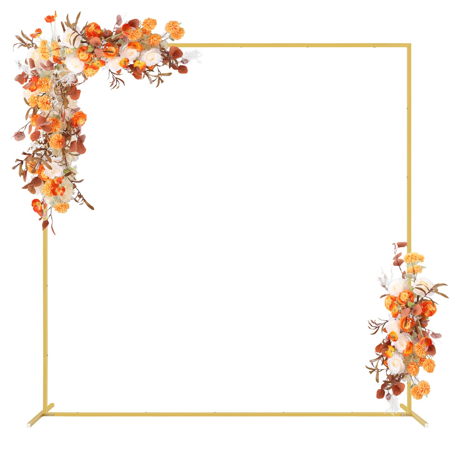 6.6FT Metal Square Backdrop Stand – Heavy Duty Balloon Arch Kit for Weddings, Parties, Photo Booth Decor (Indoor/Outdoor, Reusable, Detachable)