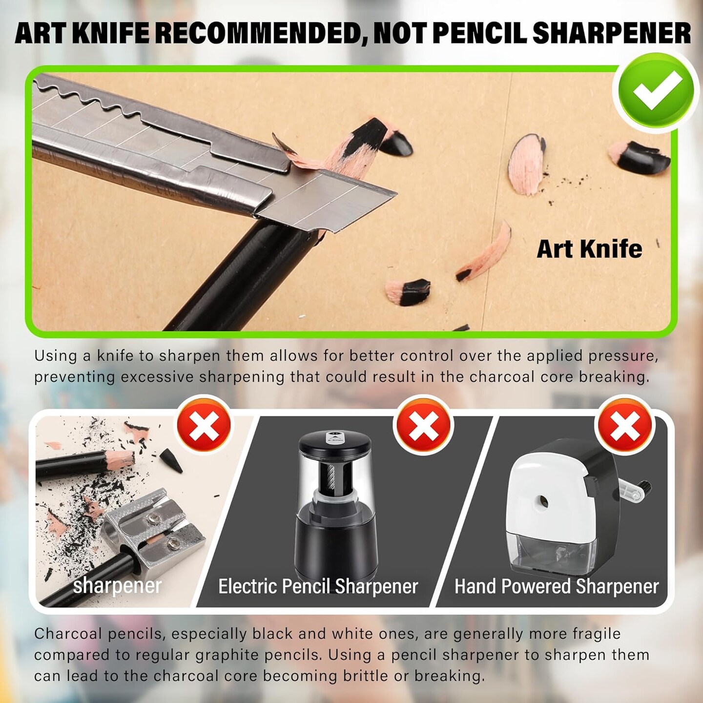 12-Piece Pro Colored Charcoal Set – Pastel Chalk Pencils for Sketching & Shading