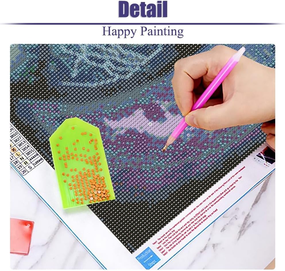 DIY 5D Diamond Painting Kits for Adults Diamond Art Large Size Tree of Life Abstract Tree Landscape Full Drill Crystal Rhinestone Embroidery Craft Kits for Home Wall Decor, 27.5X15.7 Inch