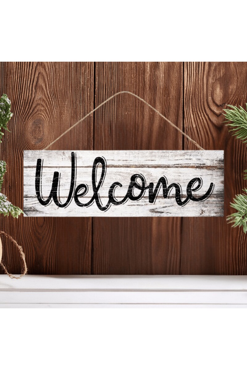 15&#x22; Wooden Sign: Welcome
