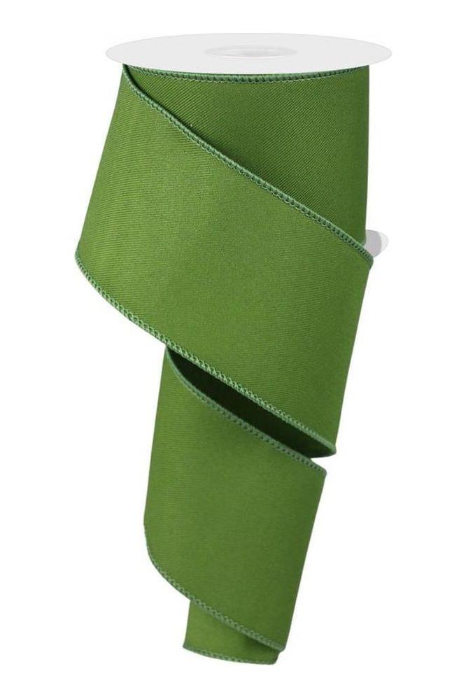2.5&#x22; Diagonal Weave Ribbon: Moss Green (10 Yards)