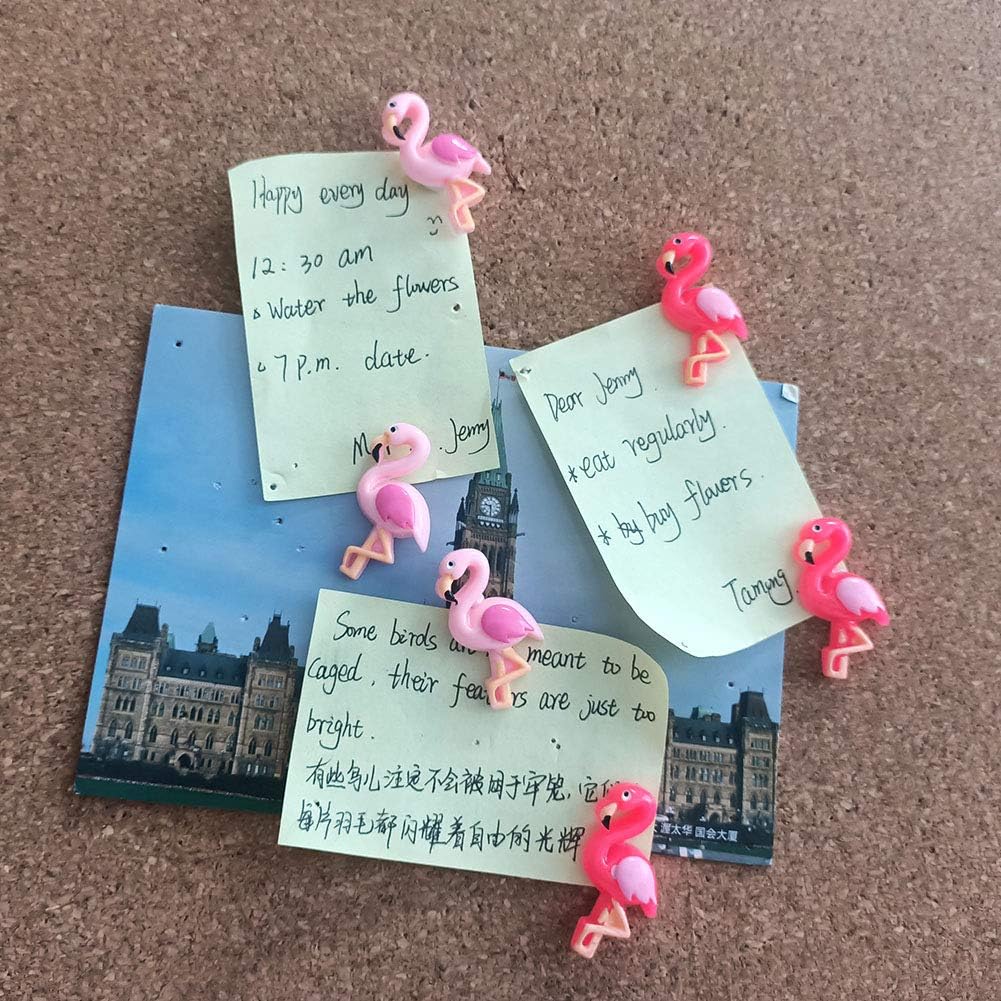 30 pcs flamingo push pins cute resin thumbtacks for bulletin boards, office, classroom, and DIY crafts