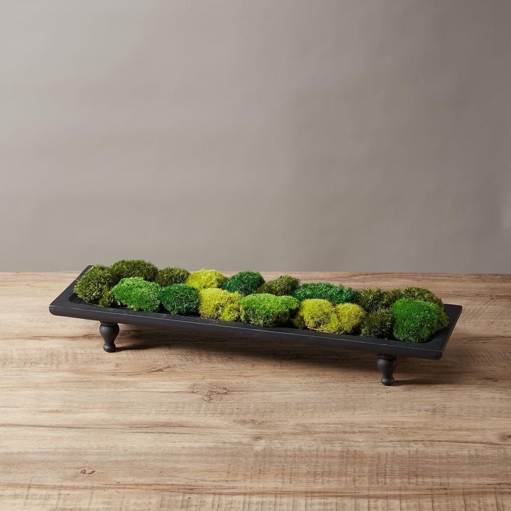 Moss No Bowl 4 Color Mix Pack Preserved Pole Moss Pillow Bun Cushion Natural Decorative DIY Kit Art Wall Florist Easter Decor