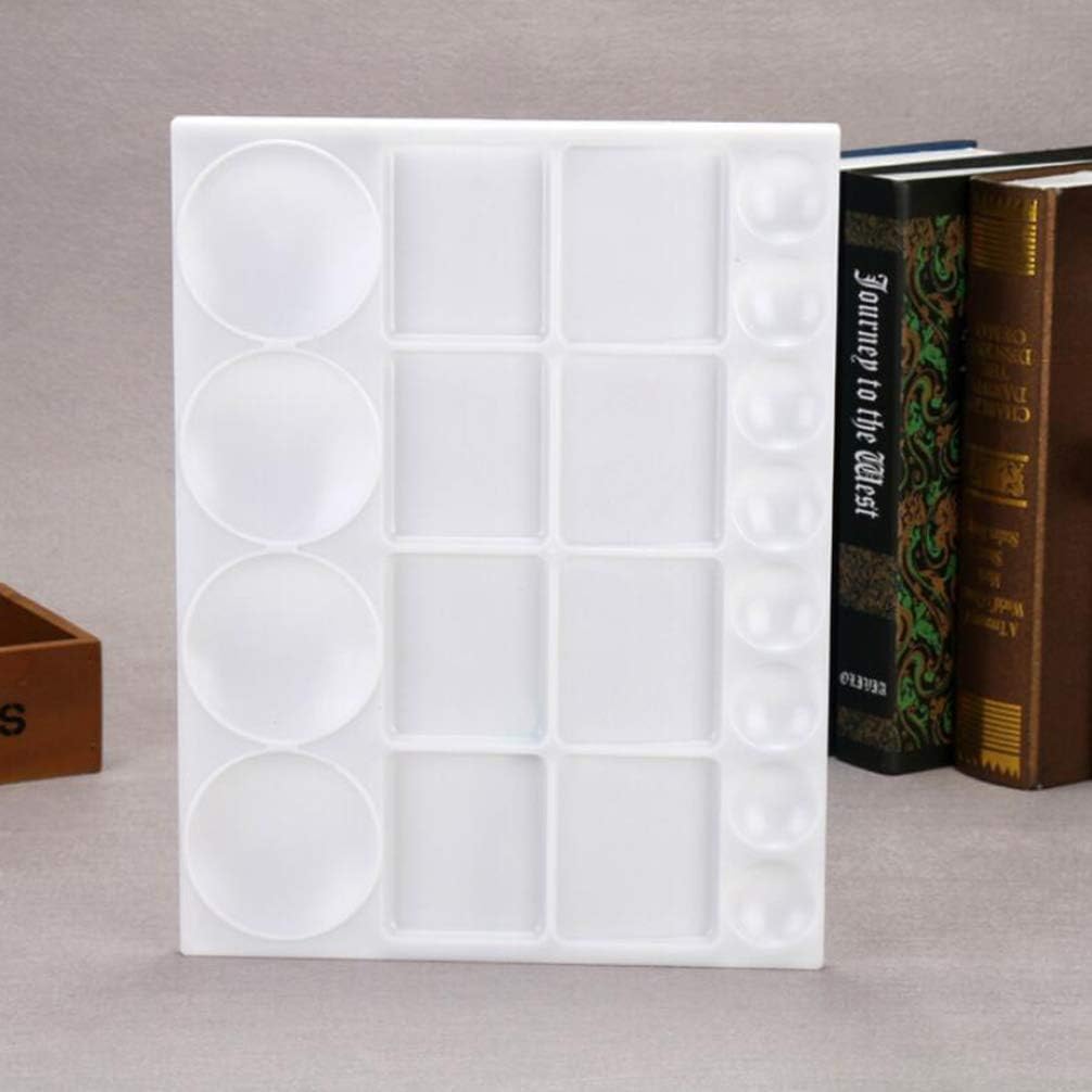 6 Pack 20-Well Palette Watercolor Paint Tray Palettes for Oil, Watercolor and Acrylic Paints