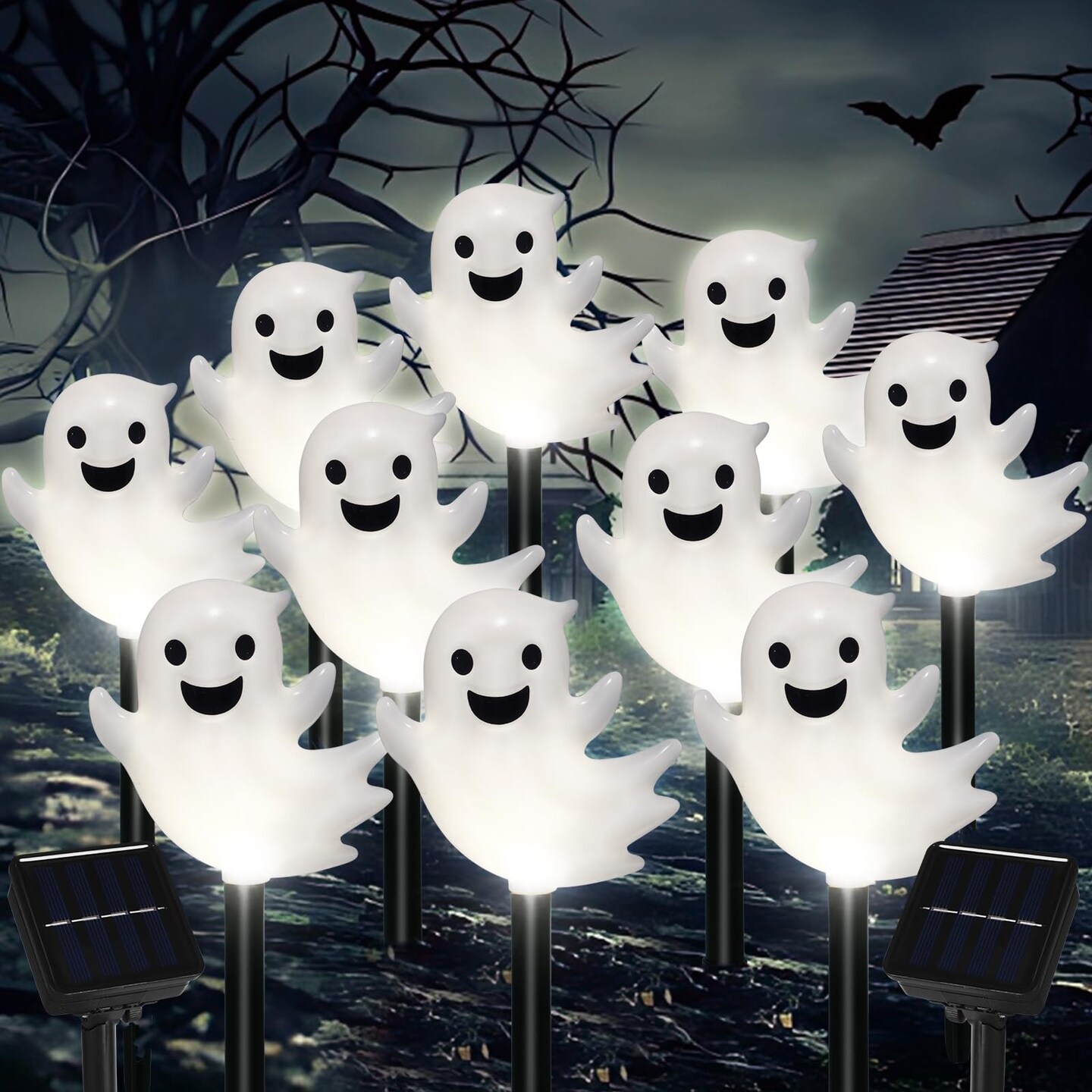 Michaels, VOGVOG 10 Pack Solar Halloween Ghost Pathway Lights, 3D Solar Lights – Category: Lighted Decor