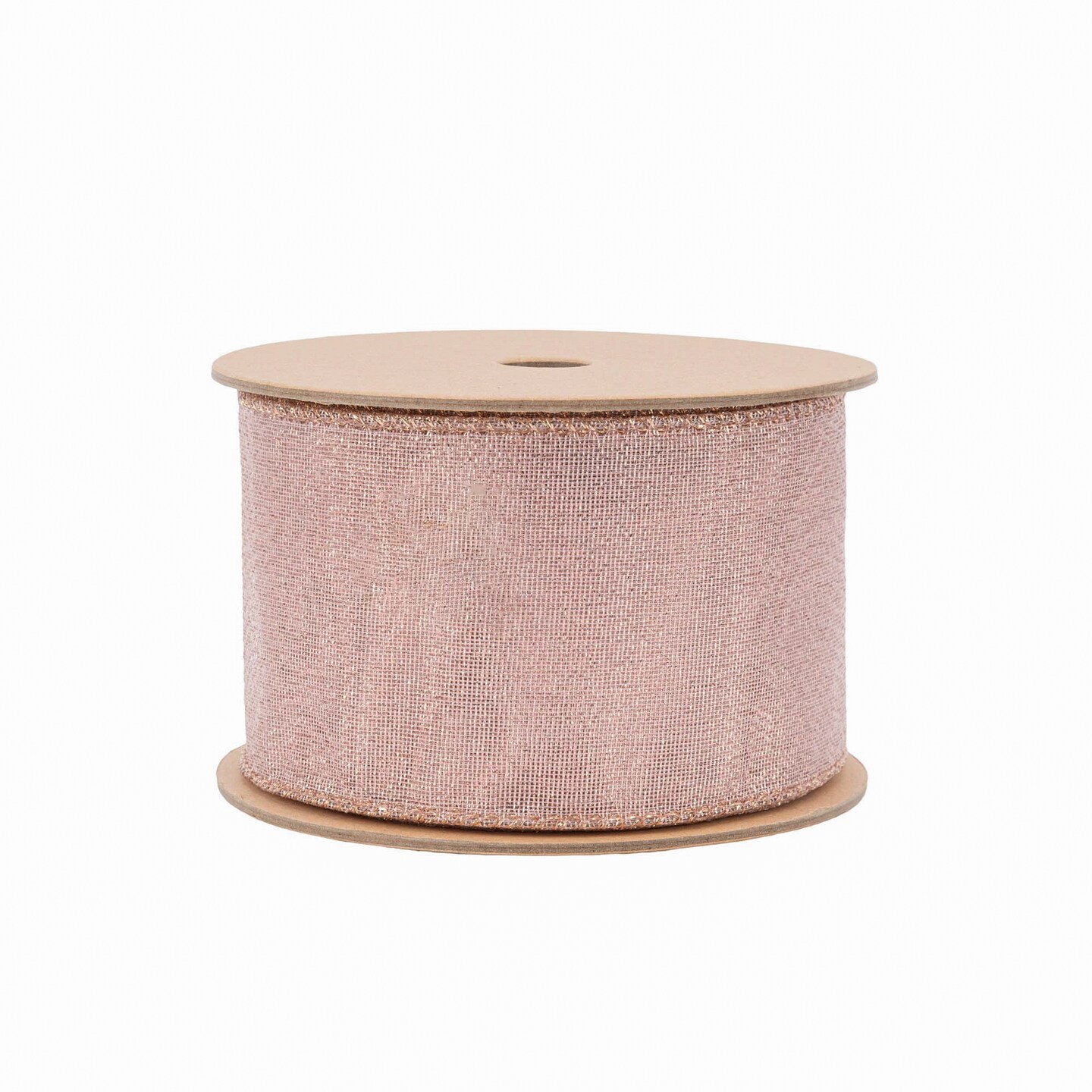LaRibbons 2 1/2&#x22; Wired Ribbon | Pink Glitter | 10 Yard Roll