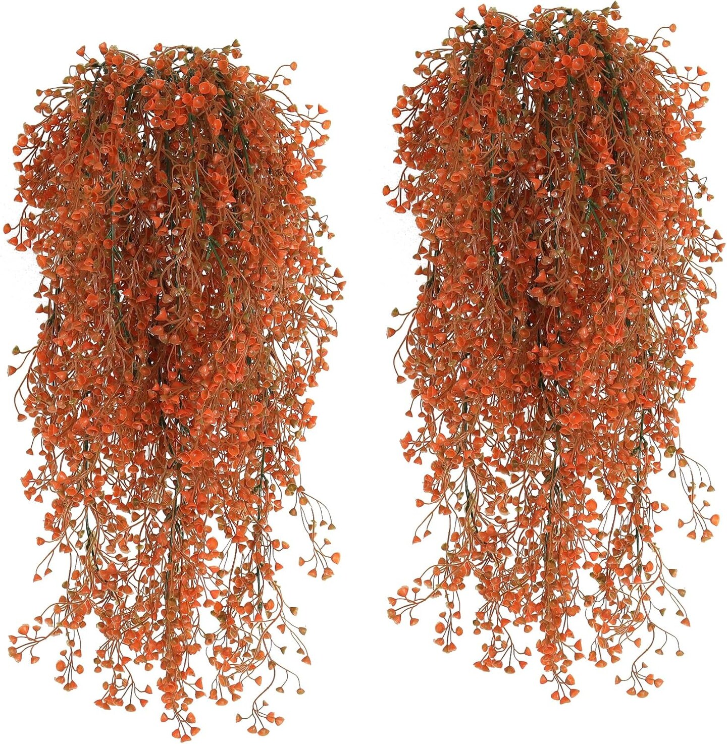 4 Pcs Artificial Hanging Plants Fall Decor Faux Hanging Plants Artificial Plants UV Resistant
