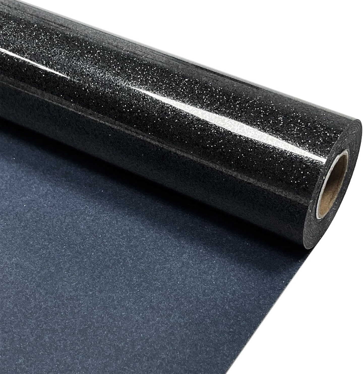 Black Heat Transfer Vinyl HTV Roll Glitter PU - 12" x 10 ft. (black)
