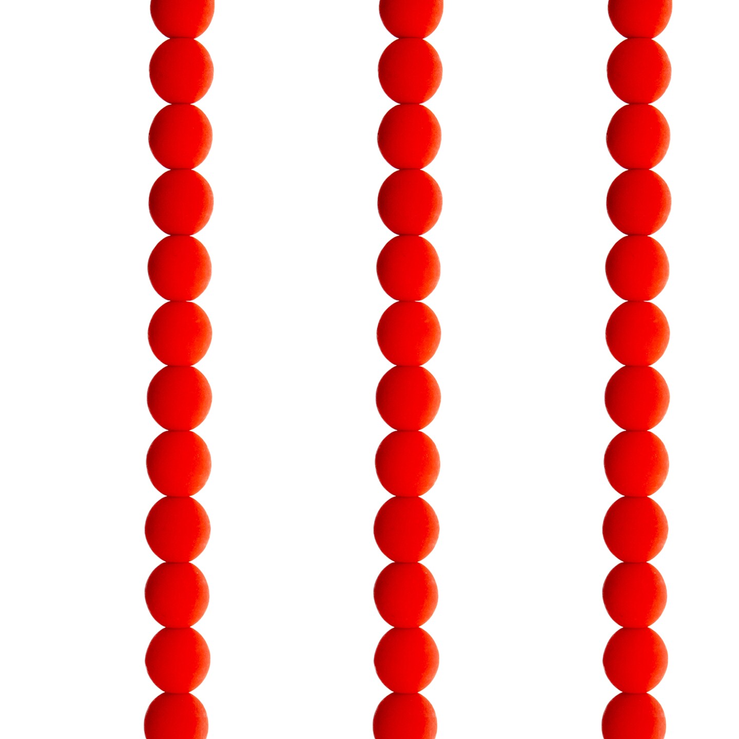 John Bead Czech Glass White Alabaster Velvet Round Bead 3 Strands