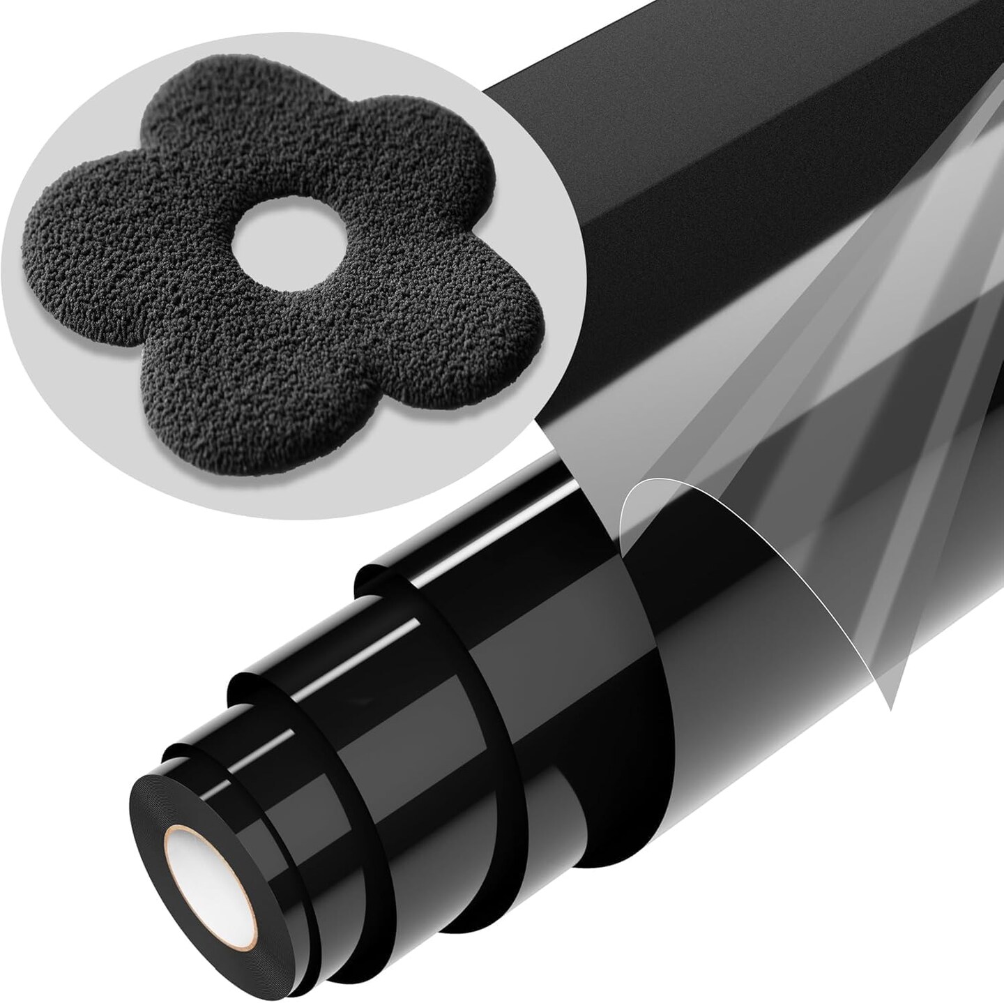 Black Iron on Vinyl Roll for Cricut