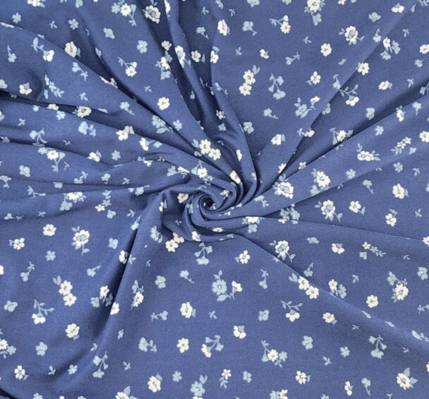 1 Yard Soft Brushed DTY Navy Fabric 58/59&#x22; Wide, Fluffy Textured Polyester for Apparel