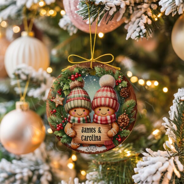 thumbnail image 2 of Couple Gingerbread Christmas Ornament, Smoke Fat Doobies Snack Dat Booties Ornament, Custom Christmas Keepsake For Couples, Custom Xmas Gift 2 of 12