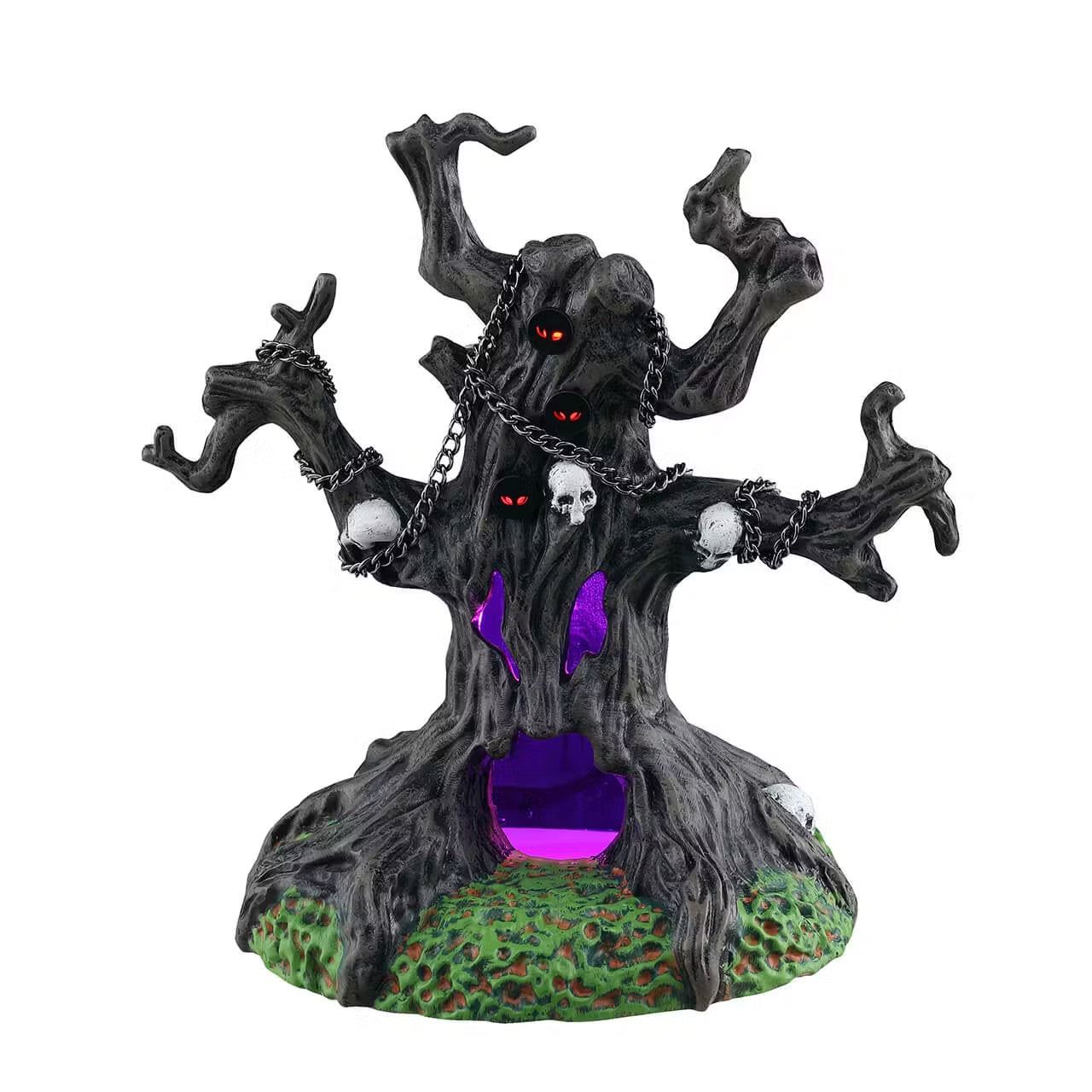 Lemax Spooky Town Halloween Village Accessory: Chained Spooky Tree