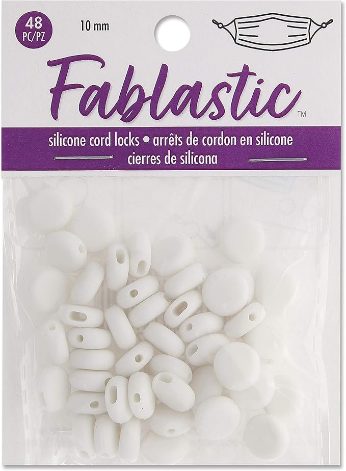 The Beadsmith Fablastic Cord Locks, , Black Color, Silicone Locks, for Elastic Cord Rope Adjuster Non-Slip Stopper