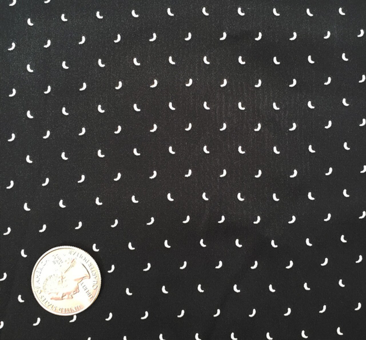 1 Yard Poly Dull Satin Fabric Black/Ivory Combo 57/58 Inch Wide for Elegant Sewing Projects