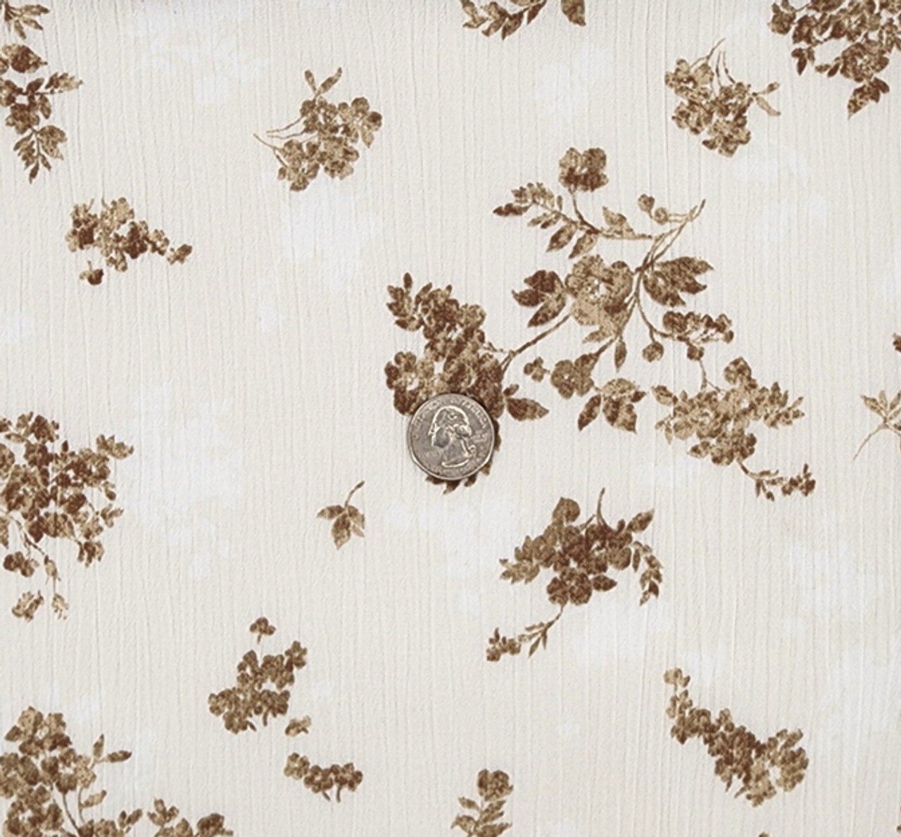 1 Yard Wide 50/52&#x22; Rayon Crinkle Taupe Fabric Lightweight Woven Apparel