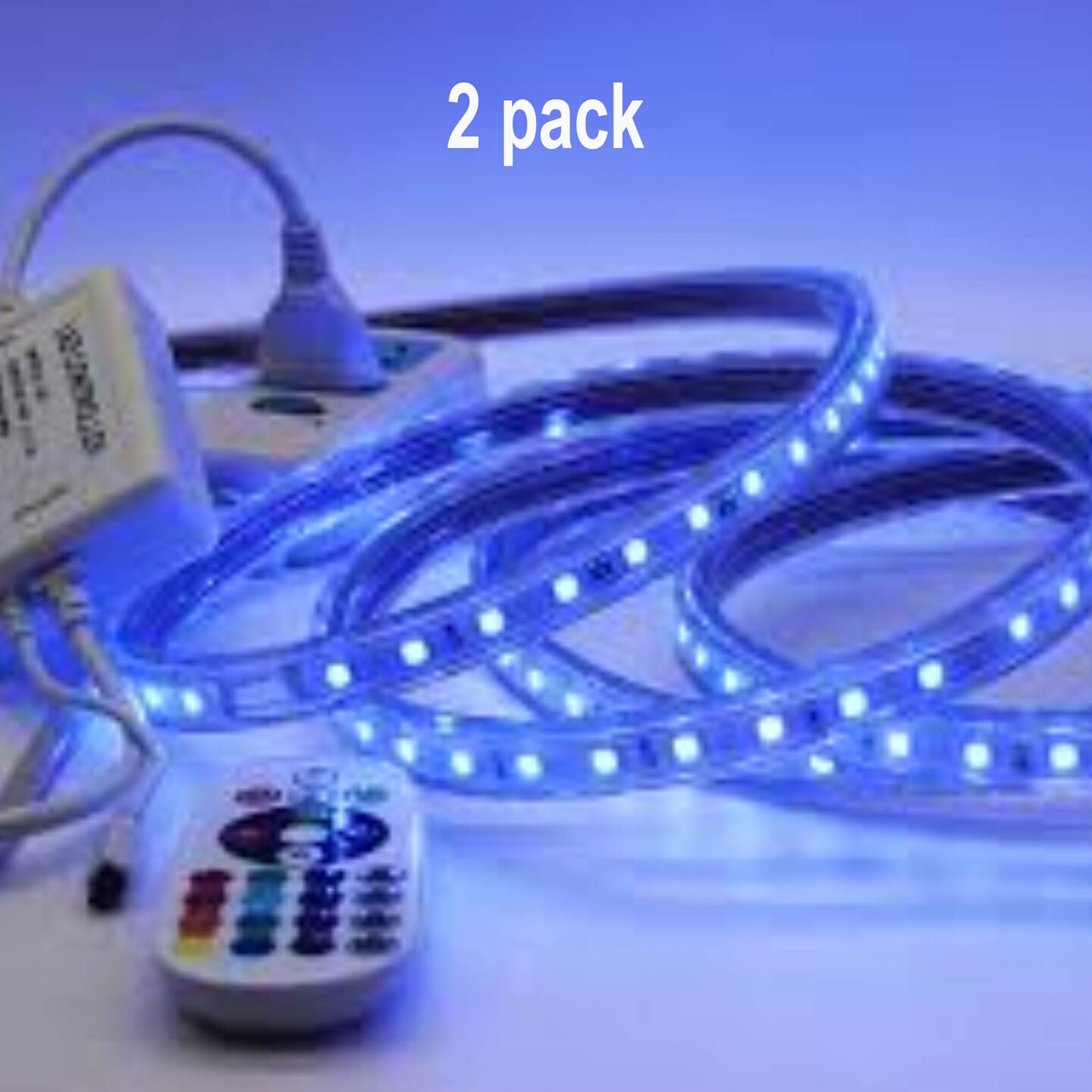 Outdoor/Indoor 16' RGB Silicone Rope Light, 300 LEDs, Multi-Mode with Remote