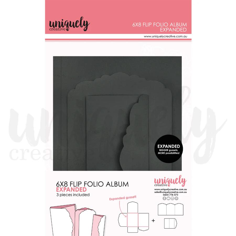 6&#x22; x 8&#x22; Flip Folio Album - Black - Expanded