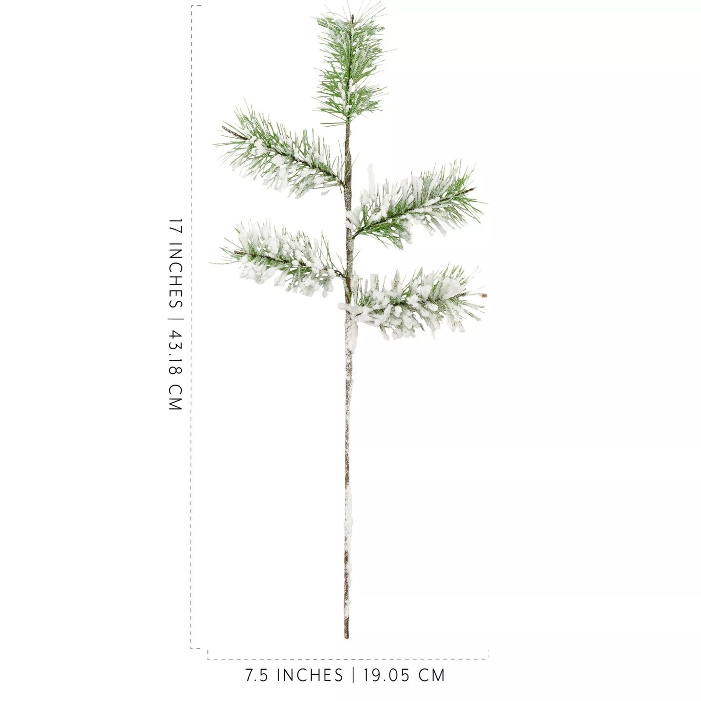 Flocked Evergreen Picks 6ct Snow Frosted Christmas Floral Stems