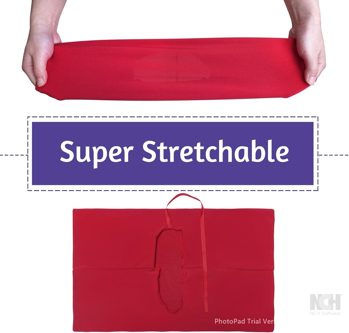 Stretchable Dark Red Fabric Book Cover