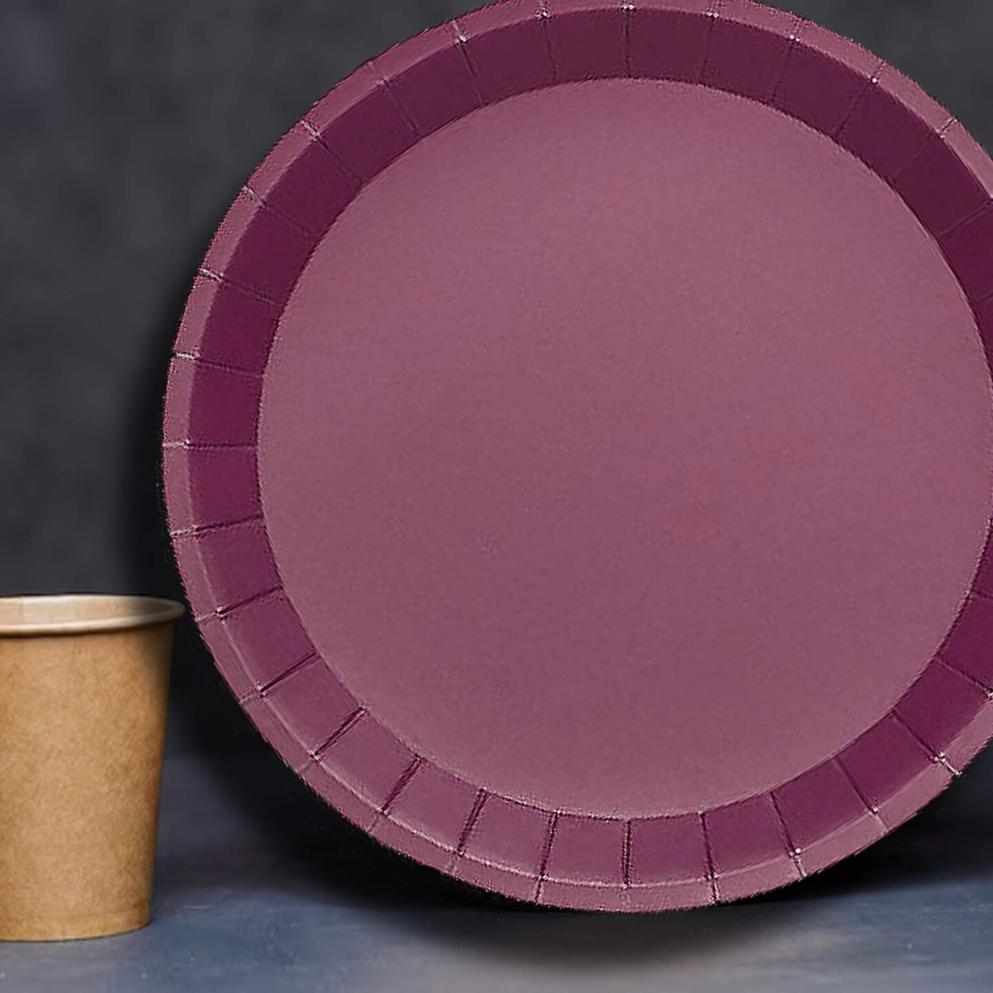 10 Count Plum Classic Small Paper Plates Disposable Party Plates 7.25 Inch Snack Dessert Plates