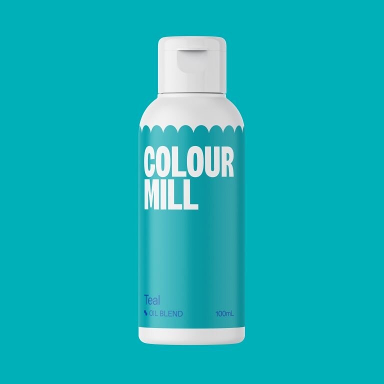 100ml Teal Oil Based Food Coloring Gel for Baking Buttercream Vegan Halal Kosher Certified