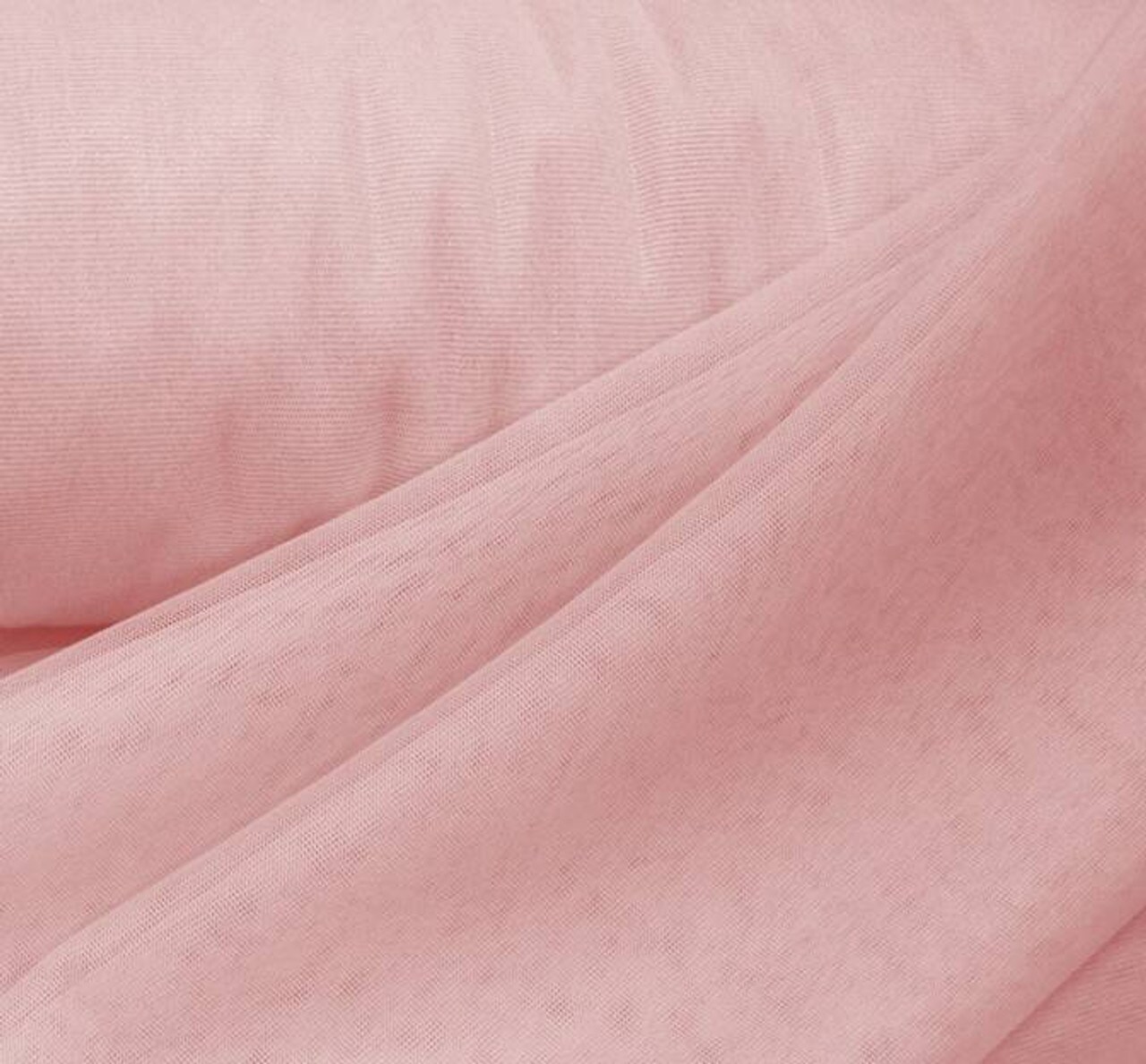 1 Yard Pink Mesh Fabric 58/60" Wide Polyester, Lightweight Sheer Tulle for Apparel & Event Décor