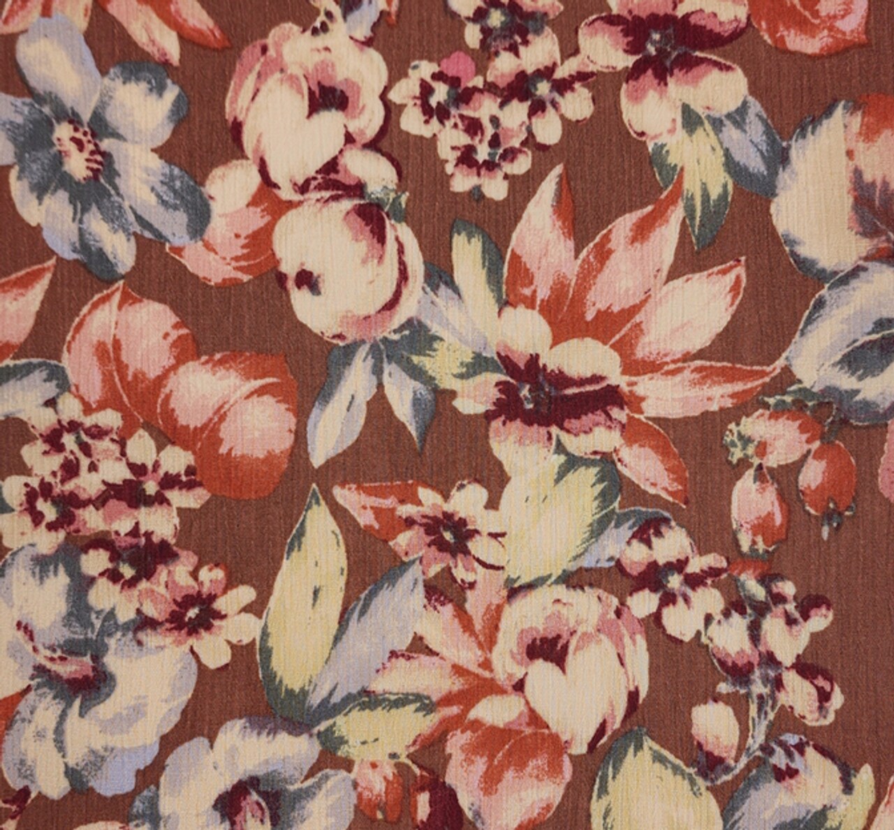 1 Yard Clay/Mauve Rayon Crinkle Fabric 50/52" Wide Lightweight Apparel Fabric