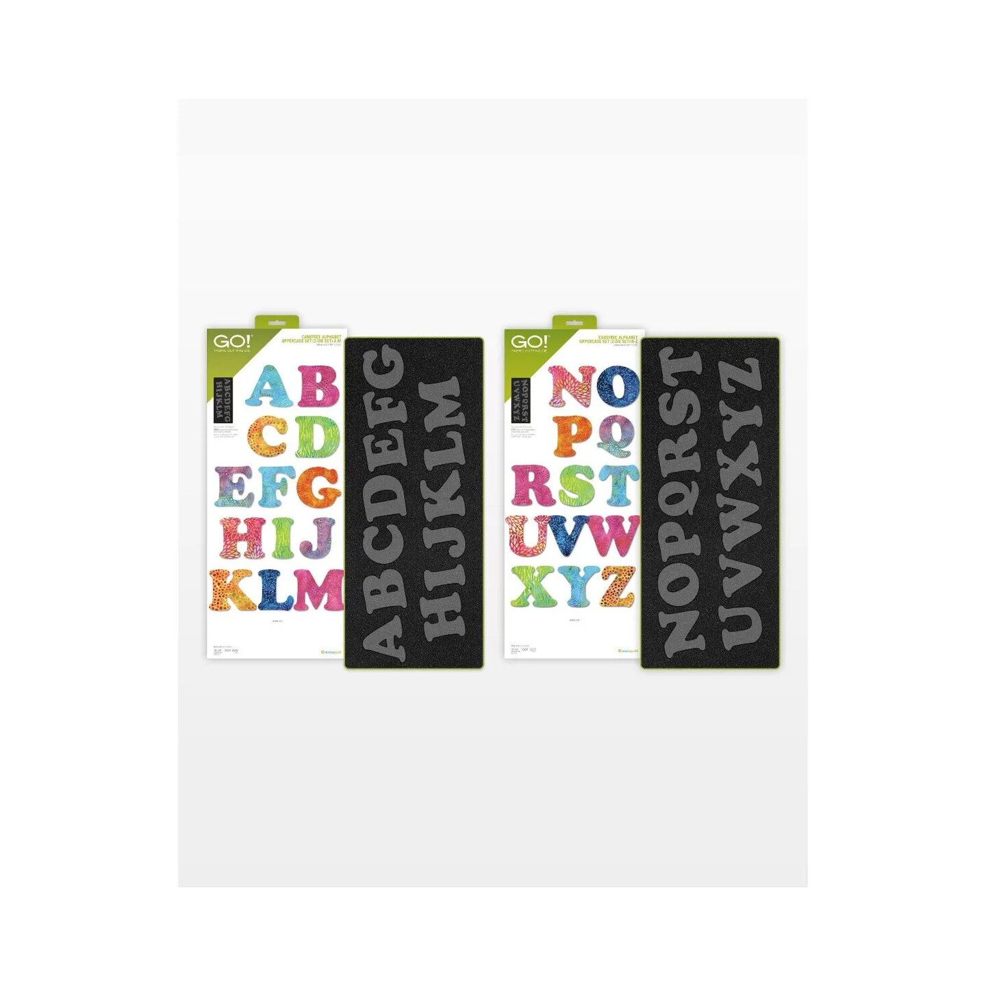 AccuQuilt GO! Carefree Alphabet Uppercase Die Set | Appliqué Letter Quilting Dies (2-Die Set)