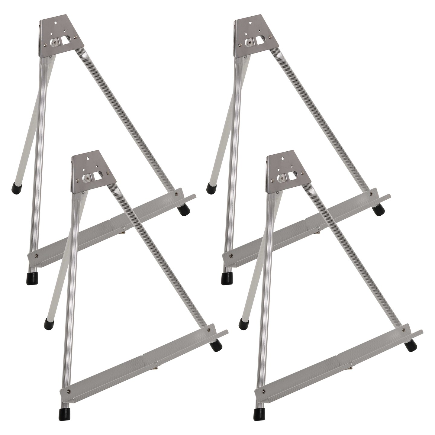 15&#x22; High Aluminum Tabletop Display Easel (Pack of 4) - Collapsible Folding Frame, Portable Artist Tripod Stand - Holds Canvas, Paintings, Signs