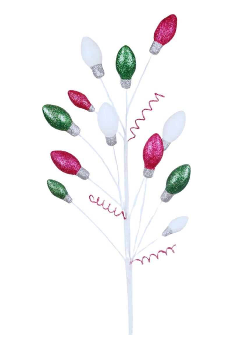 Pink Green White Christmas Light Glitter Spray 29&#x22;