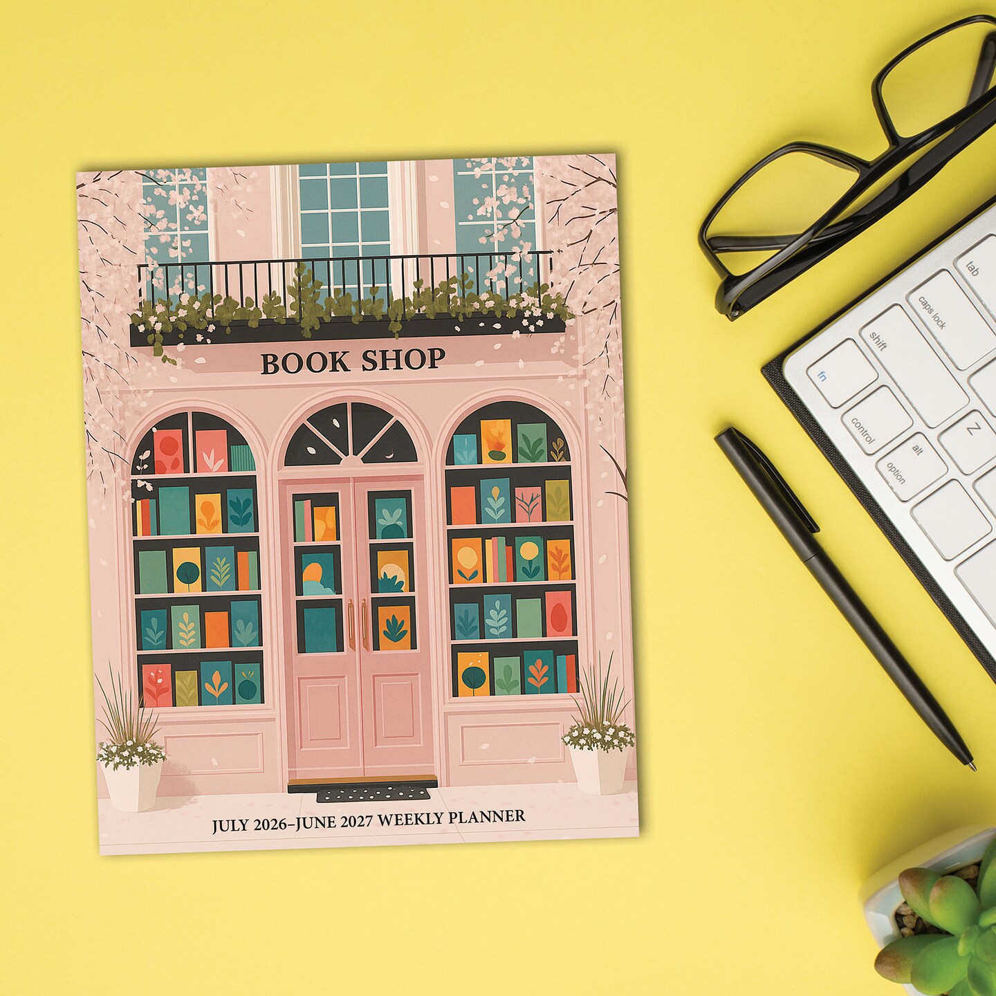 Bookshop of Dreams Academic Year July 2026 - June 2027 7.5" x 9.5" Booklet Monthly Planner