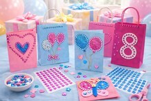 8mm Round Gemstone Stickers 120 Pack – Self Adhesive Rhinestone Craft Gems – Gold, Blue, Silver & Pink Bling Stickers