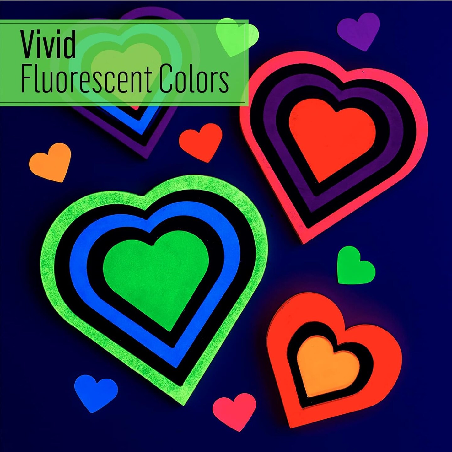 Neon Glow Acrylic Paint Set, 2 oz, 8 Fl Oz(Multicolor)