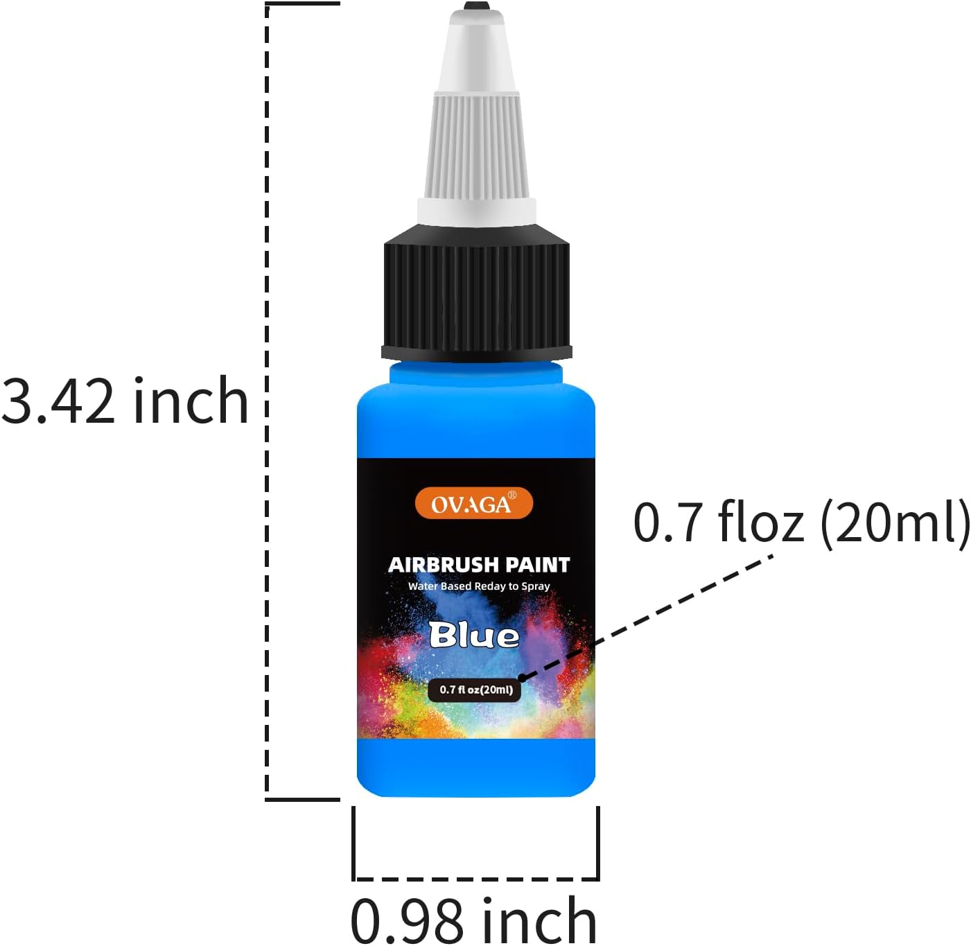 Airbrush Paint Set, 11 Colors (20 ml/0.7 oz), Ready to Spray,
